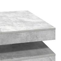 Salontafel 360 graden draaibaar 90x90x34,5 cm betongrijs - thumbnail