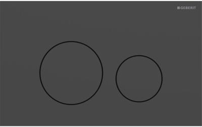 Geberit Drukplaat Sigma 40, 2-toets Round RVS Mat Zwart Geberit Drukplaat Sigma 40, 2-toets Round RVS Mat Zwart