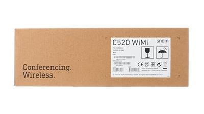 Snom C520 conferentietelefoon (DECT, Bluetooth, draadloze microfoon, uitbreidbaar, voor grote conferenties met maximaal 4 aparte kamers), Zwart, 00004356