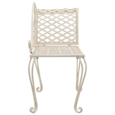 Chaise longue 128 cm metaal antiekwit - thumbnail