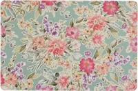 Unique Living placemat flowers 28.5x43.5cm surf blue - thumbnail