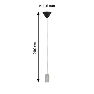 Paulmann Jano 50388 Hanglamp LED E27 Grijs, Zwart