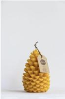 Bijenwaskaars in de vorm van een dennenappel - 1 kaars - thumbnail