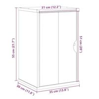 Badkamerwandkast OTTA 35x30x55 cm massief grenenhout - thumbnail