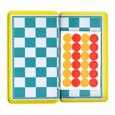 Magnetische Reisspel in Blik Schaken & Dammen
