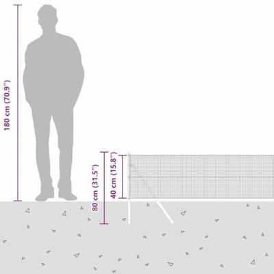 VidaXL Afrasteringspaal groen 50 x 0,4 m (16 x 16 mm gaas)