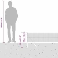 VidaXL Afrasteringspaal groen 25 x 0,4 m (16 x 16 mm gaas) - thumbnail
