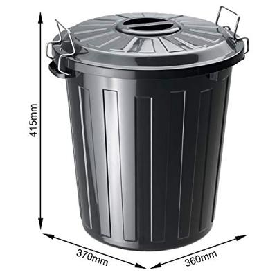 Rotho Basic Afvalemmer 25L Zwart Rotho Basic Afvalemmer 25L Zwart