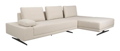 Dutchbone Loungebank 'Shelly' Gemêleerd, Rechts, kleur Off White