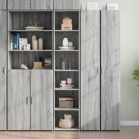 Hoge kast 40x41x185 cm bewerkt hout grijs sonoma eikenkleurig - thumbnail