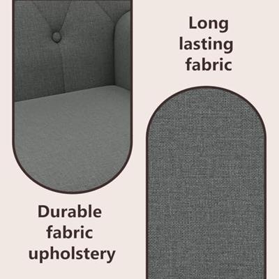 Bankje met rugleuning 120x62x75,5 cm stof donkergrijs