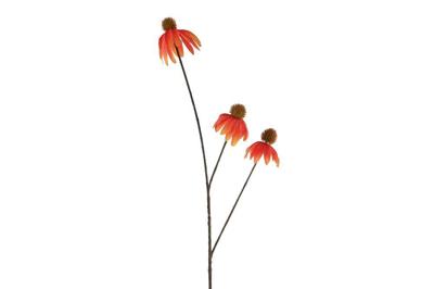 Kunstbloem Echinacea oranje/rood PE 82cm