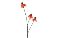 Kunstbloem Echinacea oranje/rood PE 82cm - thumbnail
