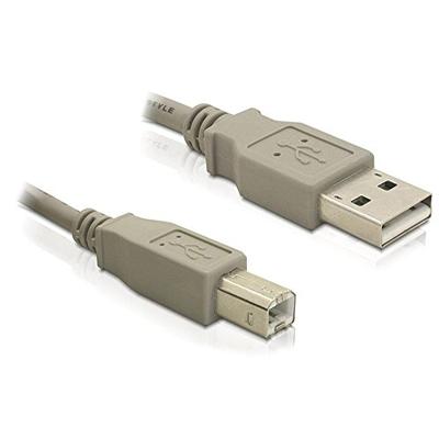 Delock USB-kabel USB 2.0 USB-A stekker, USB-B stekker 1.80 m Grijs 82215