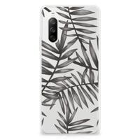 Sony Xperia 10 III | TPU Case | Leaves Grey - thumbnail