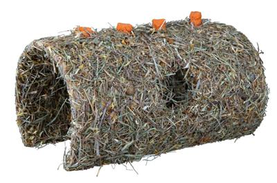 Trixie schuilplaats natuurvezel met granen/wortel 25x15x12 cm 2 st