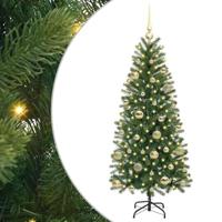 Kunstkerstboom met 150 LED met standaard Groen 150 cm PE en PVC - thumbnail