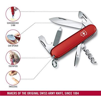 Victorinox Sportsman 0.3803 Zwitsers zakmes Aantal functies 17 Rood