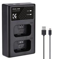 K&F Concept NP-FW50 Dual Battery Charger USB-C - thumbnail