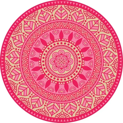 Blommie's lifestyle Buitenkleed rond d180cm roze