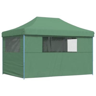 VidaXL Partytent inklapbaar pop-up met 4 zijwanden groen VidaXL Partytent inklapbaar pop-up met 4 zijwanden groen