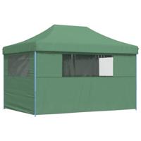 Partytent inklapbaar pop-up met 4 zijwanden groen - thumbnail