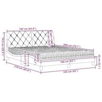 Bed met matras stof donkergrijs 160x200 cm - thumbnail