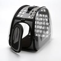 Outdoor opvouwbare transparante puppy reizen ademende draagtassen schoudertassen (grijs) - thumbnail