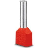 Phoenix Contact 3240679 Dubbele adereindhulzen 1 mm² Deels geïsoleerd Rood 100 stuk(s)