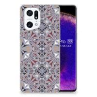 OPPO Find X5 Pro | TPU | Siliconen hoesje | Flower Tiles - thumbnail