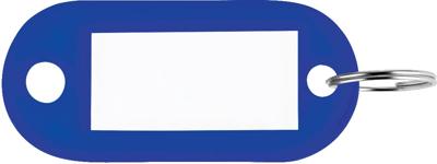 Sleutellabel Pavo kunststof blauw 100 stuks