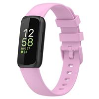 By Qubix - Compatible met Fitbit Inspire 3 - Sportbandje met gesp - Maat: Large - Roze - Compatible fitbit bandje - thumbnail