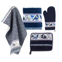 Bunzlau Castle Keukentextiel Set Birds Donkerblauw - thumbnail