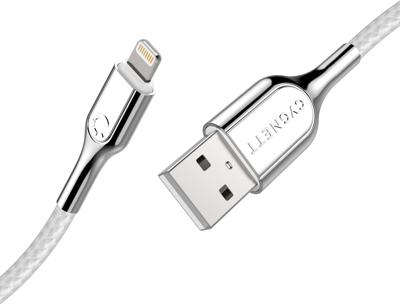 Cygnett Armoured Lightning to USB gevlochten oplaadkabel wit 2 meter