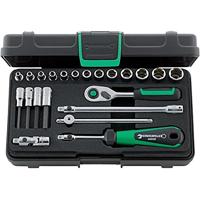 Stahlwille Dopsleutelset | 22-delig 1/4 inch | sleutelwijdtes 3,5-13 mm | aantal tanden 80 6-Kant | 1 stuk - 96011181 96011181 - thumbnail