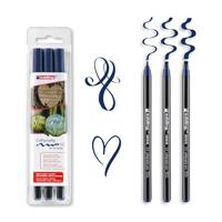 Edding 1255 • calligraphy pen assorti 3pcs staalblauw - thumbnail