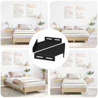 VidaXL Hoekbeugel 2 pcs zwart 138,5 x 50,5 x 16 mm ijzer - thumbnail