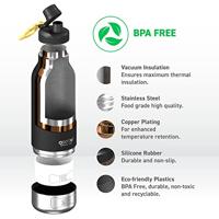 Asobu Drinkfles 1082 ml Rubber, Silicone, RVS SDB2 BLACK SDB2 black - thumbnail