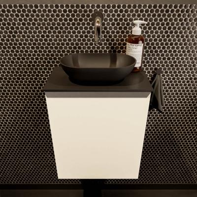MONDIAZ FOWY toiletmeubel 40cm kleur talc. Waskom positie midden kleur urban | urban. Zonder kraangat