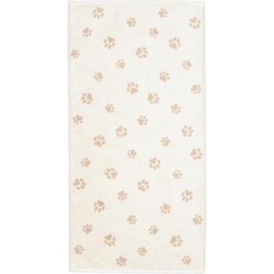 Cawö Cawo We love Dogs gemustert 6247 Handdoek 50x100 natur/beige