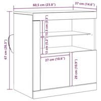 Dressoir Bruin 60.5 x 37 x 67 cm Bewerkt hout - thumbnail