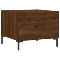 Salontafels 2 st 50x50x40 cm bewerkt hout bruin eikenkleur - thumbnail