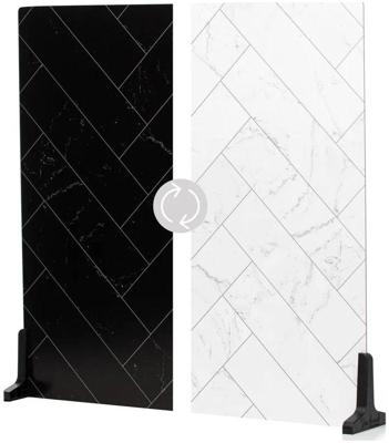 V-Flat Zigzag Marble White/Zigzag Marble Black