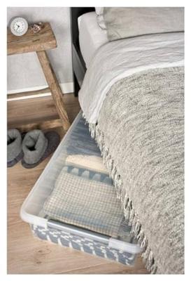 Sunware Q-line rollerbox 60 liter transp/metaal