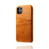 Casecentive Leren Wallet back case iPhone 12 Pro Max Tan - thumbnail