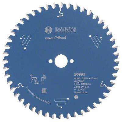 Bosch Accessoires Cirkelzaagblad expert for Wood 180x20x2.6/1.6x48 T - 2608644031