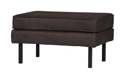 WOOOD Hocker 'Rodeo' Eco leder, kleur Zwart