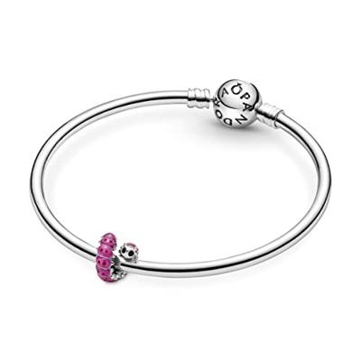 Pandora 790762C01 Bedel Cute Curled Caterpillar zilver-emaille roze