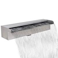 VidaXL Zwembadwaterval rechthoekig 45 cm roestvrij staal - thumbnail