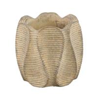 PTMD bloempot waxy hoog bruin 20 cm | 8 stuks - thumbnail